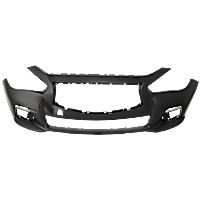 Front Primed Bumper Cover, Sedan, Except Sport Model, Without Parking Aid Sensor Holes