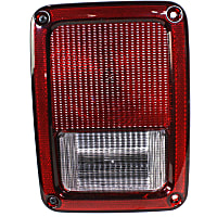 Driver Side Tail Light, with Bulb, Halogen, Clear and Red Lens