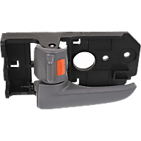 Front or Rear, Driver Side Interior Door Handle, Gray, With Door Lock Button
