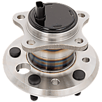 Rear, Passenger Side Wheel Hub, 5 Lugs, With Bearing, With Sensor