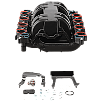 Upper Intake Manifold, 8 Cyl., 4.6L Engine, Black, Includes Gaskets, Thermostat, O-rings and Alternator Brackets