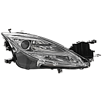 Passenger Side Headlight, without Bulb, Halogen, Clear Lens