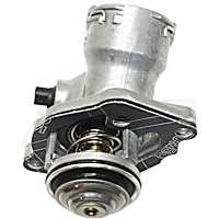 Water Outlet, Aluminum, Includes Sensor and Seal, Blade Type, 2-Prong Male Terminal