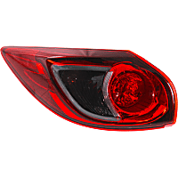 Driver Side, Outer Tail Light, With bulb(s), Halogen, Clear and Red Lens
