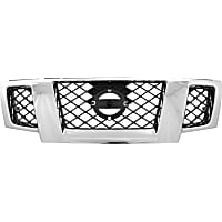 Upper Grille Assembly, Chrome Shell with Painted Black Insert
