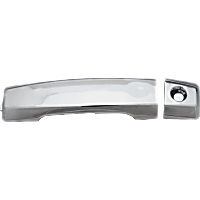 Front, Driver Side Exterior Door Handle, Chrome, With Key Hole, With Cover