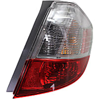 Passenger Side Tail Light, with Bulb, Halogen, Clear and Red Lens