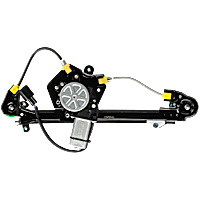 Rear, Passenger Side Power Window Regulator, With Motor