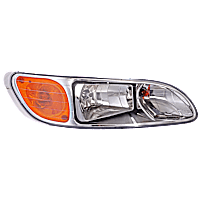 Passenger Side Headlight, with Bulb, Halogen, Clear Lens, Base Model