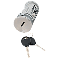 Ignition Lock Cylinder, Chrome, with Keys, Ignition Switch Mounting Location