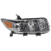 Passenger Side Headlight, Without bulb(s), Halogen, Clear Lens