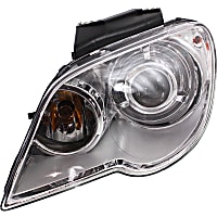 Driver Side HID/Xenon Headlight, Without bulb(s), OE Replacement
