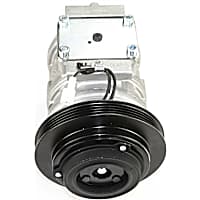 A/C Compressor, With Clutch, 4-Groove Pulley