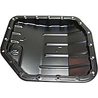 Transmission Pan, Black, Steel