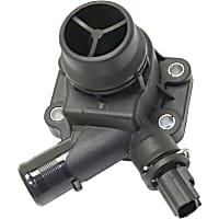 Thermostat Housing - Plastic, Direct Fit, Sold individually, Includes Sensor and Gasket