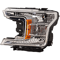 Driver Side Headlight, with Bulb, Halogen, (Lariat/XLT Models, without Black Appearance Package and Special Edition Package)/XL Models