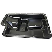 Transmission Pan, Black, Steel