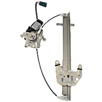 Rear, Driver Side Power Window Regulator, With Motor