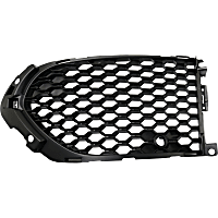 Front, Driver Side Fog Light Cover, Black