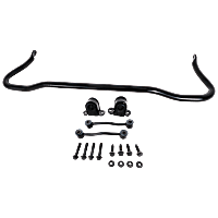 Front Sway Bar Kit, Steel, 1.18 in., Non-adjustable, Black