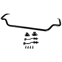 Front Sway Bar Kit, Steel, 1.02 in., Non-adjustable, Black