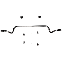 Front Sway Bar Kit, Steel, 0.94 in., Non-adjustable, Black