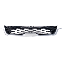 Grille Cover Textured Dark Gray Shell with Chrome Insert