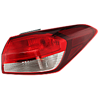 Passenger Side, Outer Halogen Tail Light, With bulb(s)
