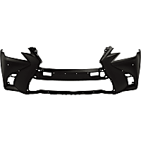 Front Primed Bumper Cover, Base Model, Without Headlight Washer Holes, CAPA Certified