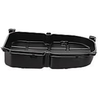 Transmission Pan - Black, Steel, Stock Depth, Sold individually