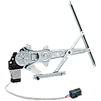 Rear, Driver Side Power Window Regulator, With Motor