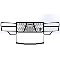 GGT22HBL1 Grille Guard, Powdercoated Black Carbon Steel