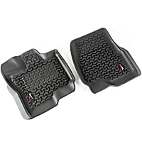 82902.33 Front Row All Terrain Series Molded Floor Liner, Black Made of Thermoplastic