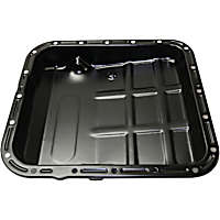 Transmission Pan, Black, Steel, 20-bolt Hole, Automatic Transmission