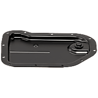 Transmission Pan - Black, Steel, Stock Depth, Sold individually