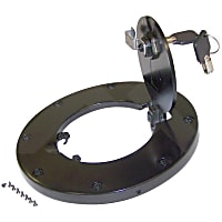 RT26054 Fuel Door - Black, Aluminum, Direct Fit, Sold individually