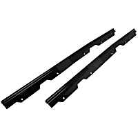 RT26064 Windshield Channel Header - Black, Metal, Direct Fit, Set of 2
