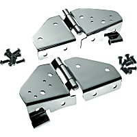 RT34017 Windshield Hinges - Black, Steel, Direct Fit, Set of 2