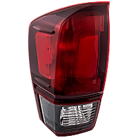 Driver Side Tail Light, with Bulb, Halogen, Clear and Red Lens