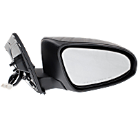 Passenger Side Mirror, Power, Power Folding, Heated, Paintable, In-housing Signal Light, No Memory, No Puddle Light, No Auto-Dimming, No Blind Spot Feature, Base Model
