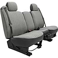 Front Row Seat Cover, With Seat Airbag, Without Storage Under Center Cushion, Gray, Made of Tweed, Solid Design, 40/20/40 Split Backrest And Cushion
