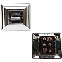 Front or Rear Window Switches, Chrome, 1-Button