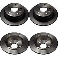 SET-BEC0832443-4 Front and Rear Brake Disc, Plain Surface, Solid, Premium Series