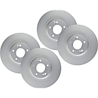 SET-BS28011582-4 Front and Rear Brake Disc, Plain Surface, QuietCast Series