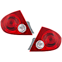 Driver and Passenger Side Halogen Tail Light, With bulb(s), OE Replacement