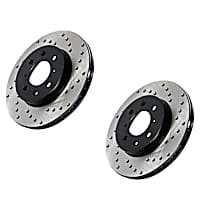 SET-CE12835118-2 Front Brake Disc, Cross-Drilled,, Premium Series