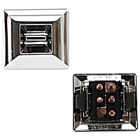 Front or Rear Window Switches, Chrome, 1-Button