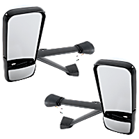 Driver and Passenger Side Mirror, Power Adjust, Heated, Manual Folding, Chrome, No Signal Light, No Memory, No Puddle Light, No Auto-Dimming, No Blind Spot Feature