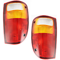 Driver and Passenger Side Halogen Tail Light, Without bulb(s), OE Replacement