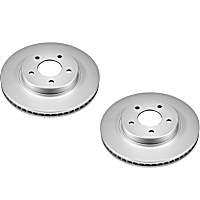 SET-P15AR8271EVC-2 Front Brake Disc, Plain Surface, Vented, 5 Lugs,, Evolution Geomet Coated High Carbon